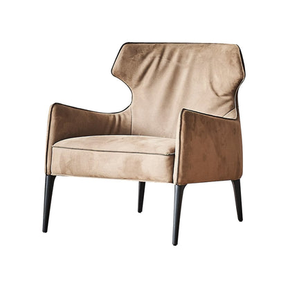 Hippo Camel Suede Accent Chair-Camel