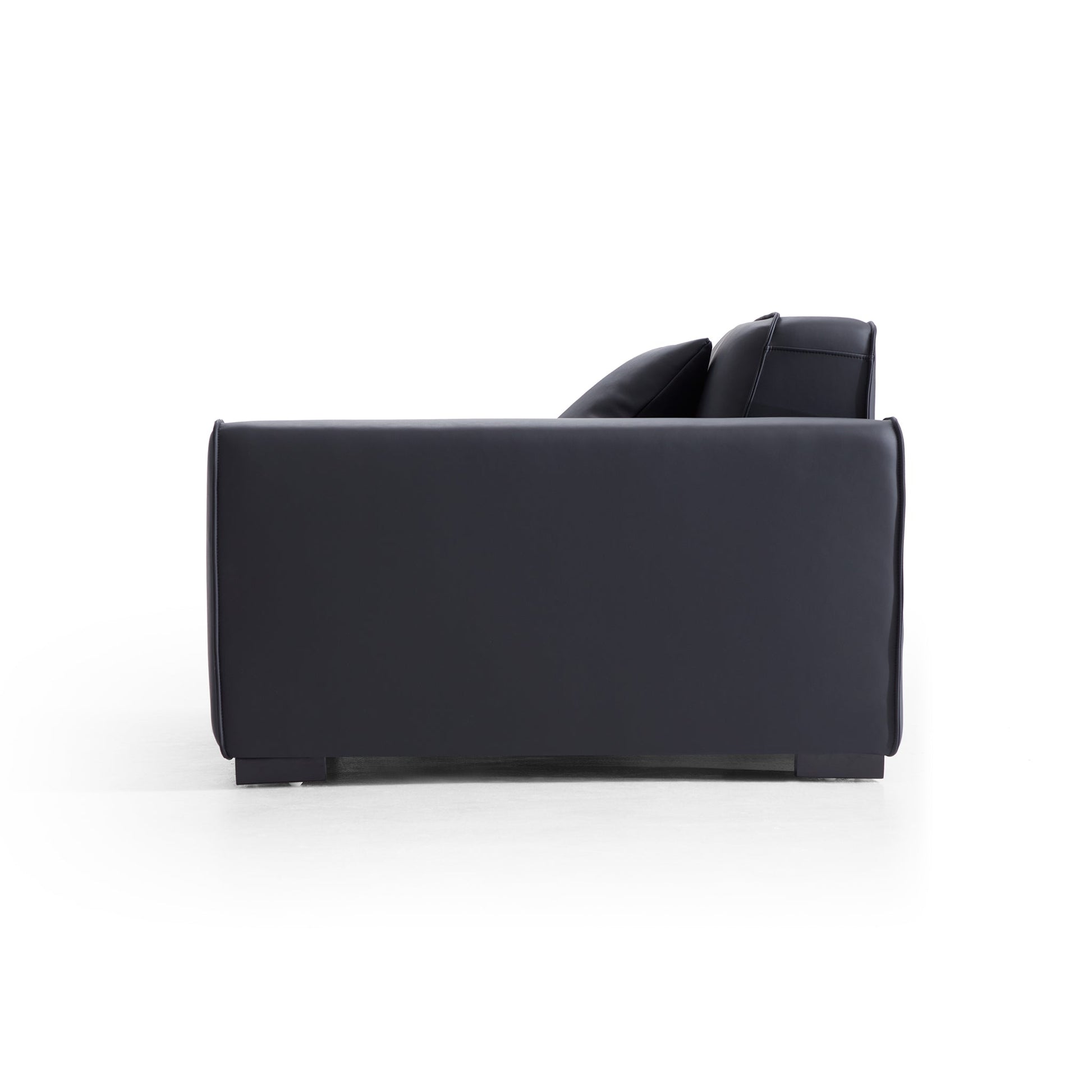 Domus Modular Khaki Leather Armchair-Black