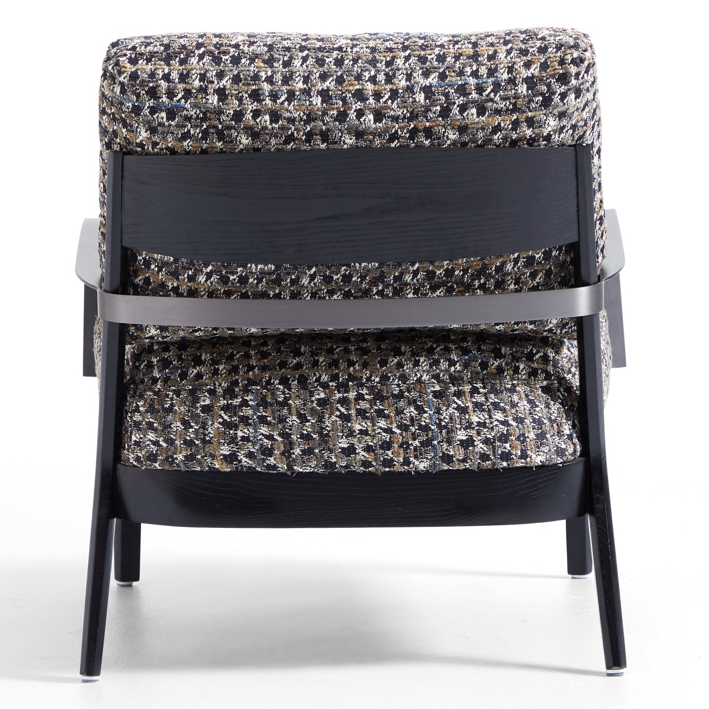 Charcoal Gary Flax Linen Minimalist Leisure Chair-Black