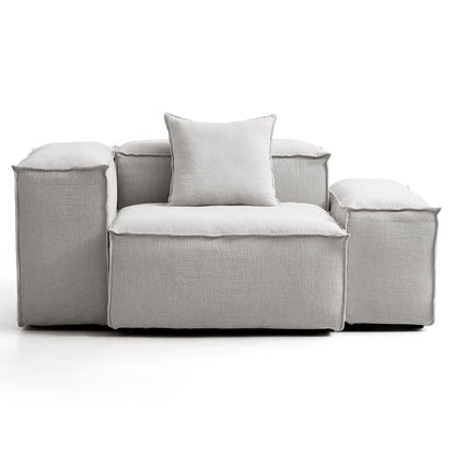 Freedom Modular Khaki Accent Armchair-Gray-Low & High