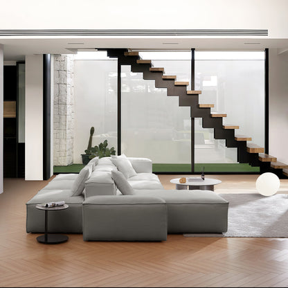 Freedom Modular White Double Sided Sectional Sofa-Gray