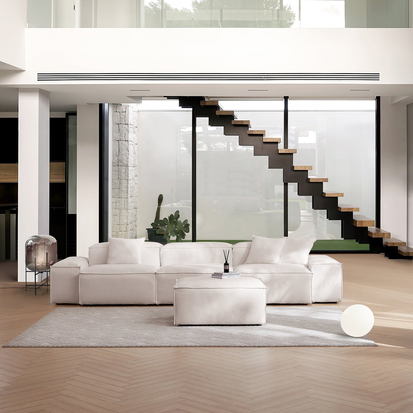 Freedom Modular Gray Sofa-Khaki