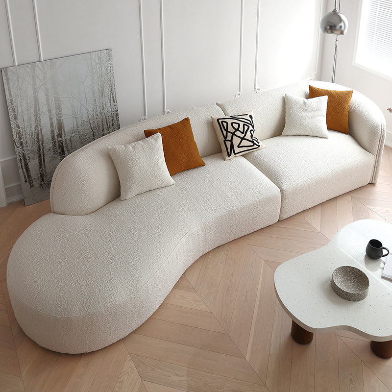 Wabi Sabi White Crescent Bay Sofa-White