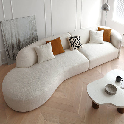 Wabi Sabi White Crescent Bay Sofa-White