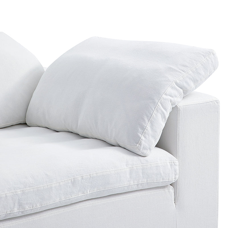 Tender Wabi Sabi Sand Sofa and Ottoman-White