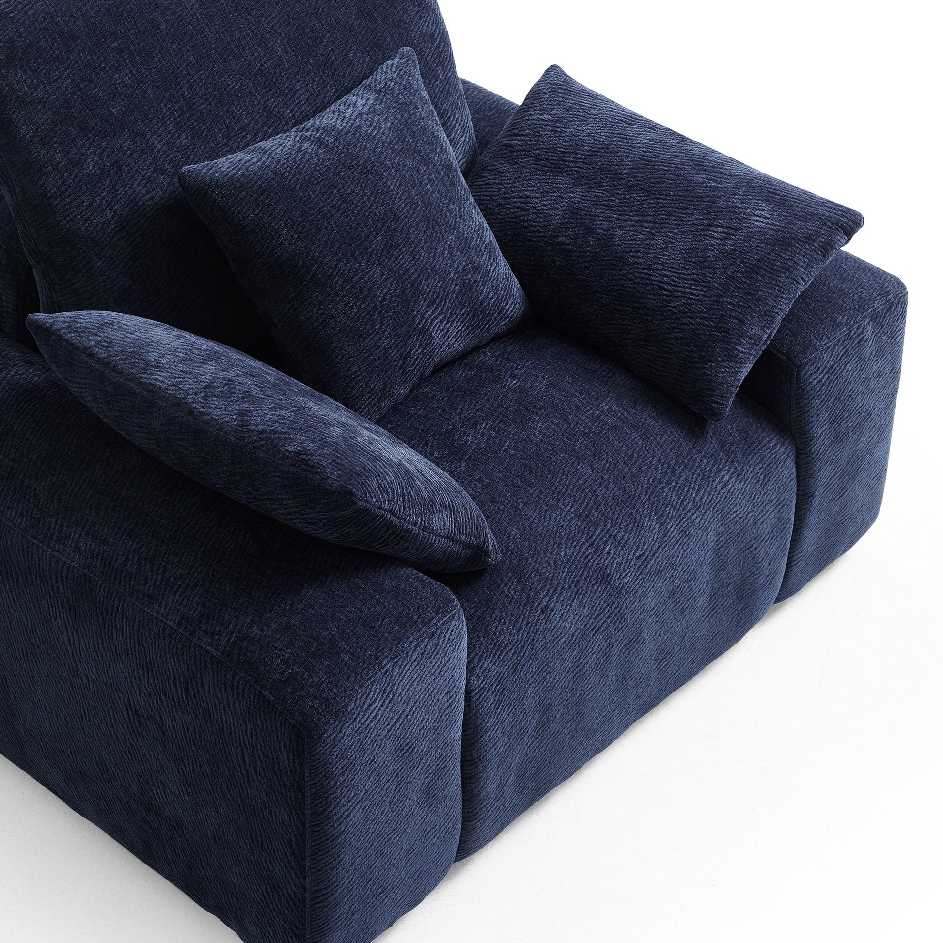 The Empress Navy Blue Sofa Set-Navy Blue