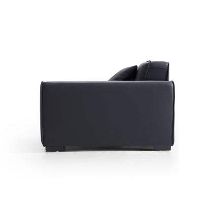 Domus Modular Khaki Leather Armchair-Black