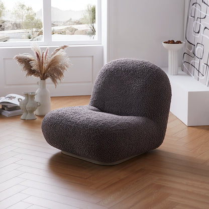 Puff Gray Accent Chair-Gray