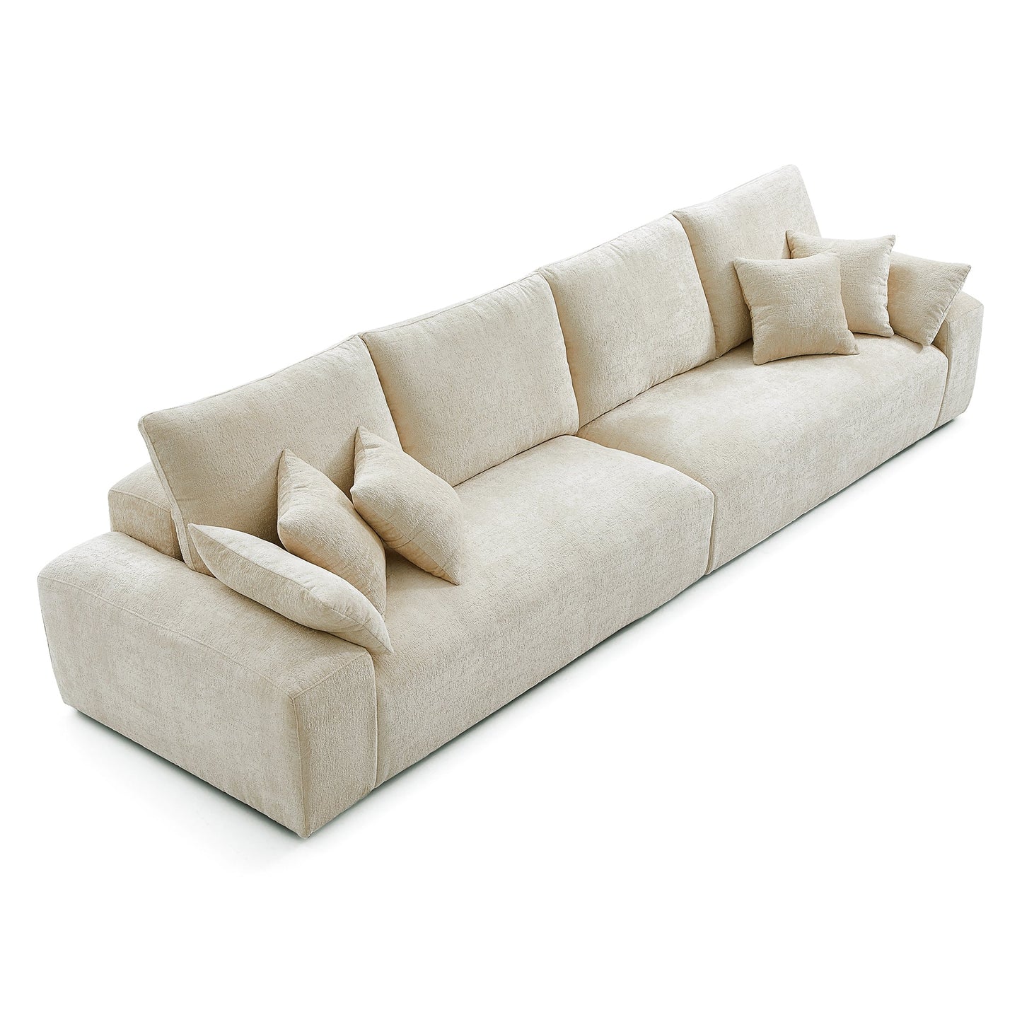 The Empress Gray Sofa-Beige-140.1″