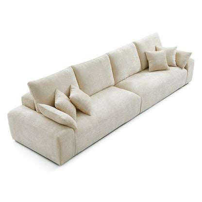 The Empress Gray Sofa-Beige-140.1″