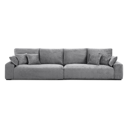 The Empress Gray Sofa-Gray-140.1"