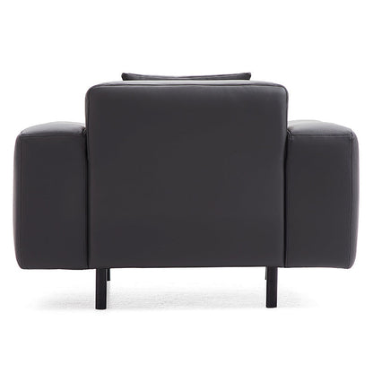 Noble Beige Leather Sofa Set-Dark Gray