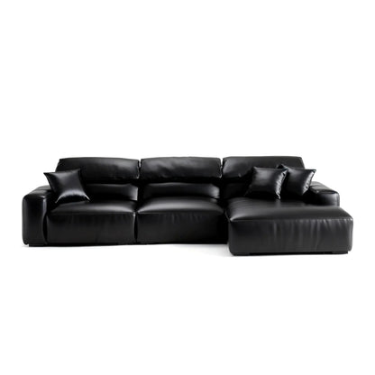 Chestnut Brown Leather Sectional