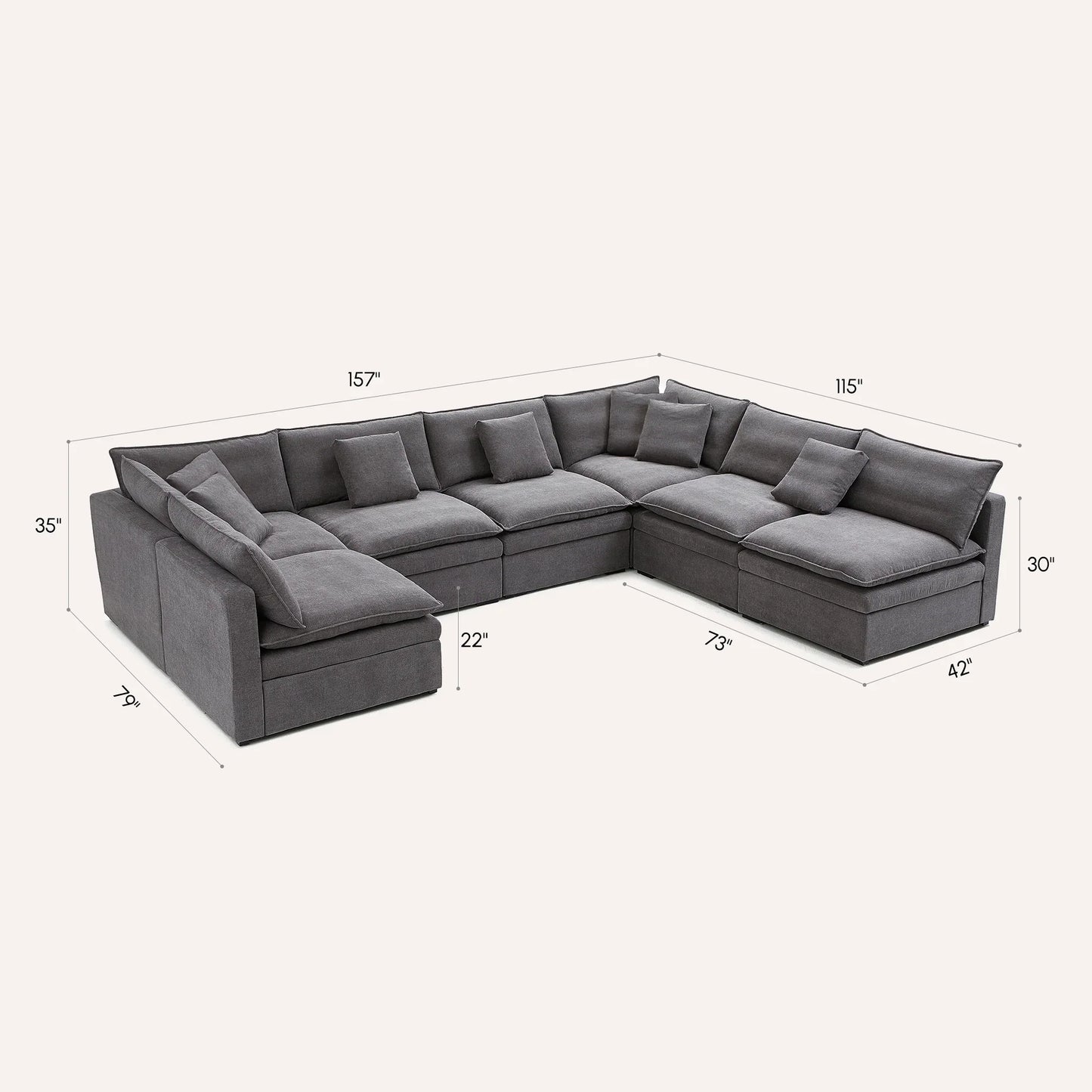 Burger Modular U-Sectional