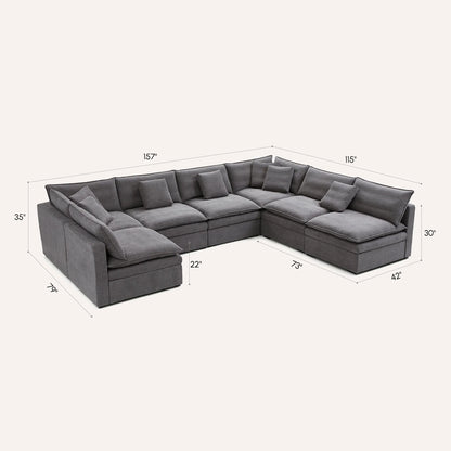 Burger Modular U-Sectional