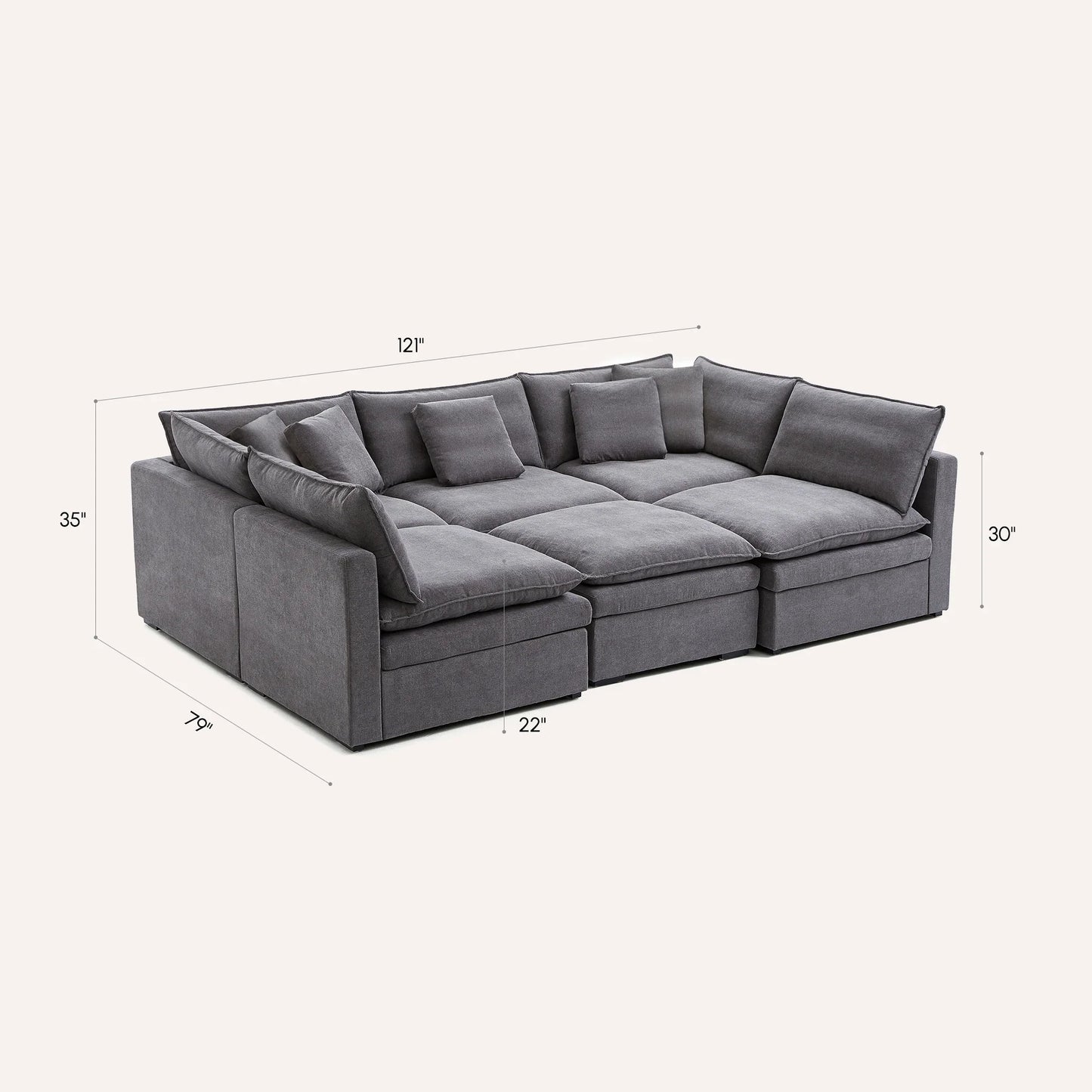 Burger Modular U-Sectional
