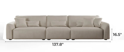 Milano Moda Minimalist Beige Sofa