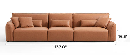 Milano Moda Minimalist Brown Sofa