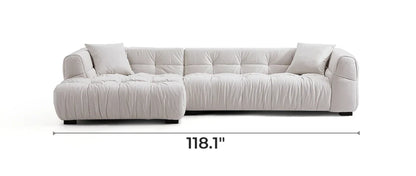 Boba Cream Leathaire Sectional Set