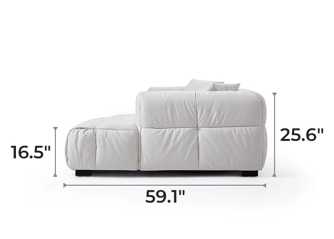 Boba Cream Leathaire Sectional Sofa