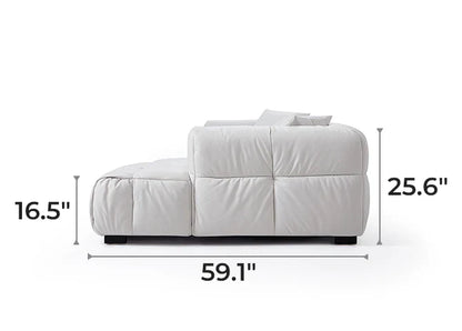 Boba Cream Leathaire Sectional Sofa
