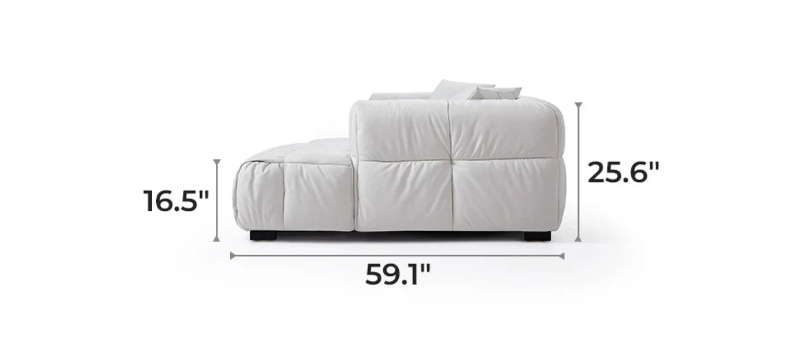 Boba Cream Leathaire Sectional Set