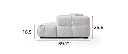 Boba Cream Leathaire Sectional Set