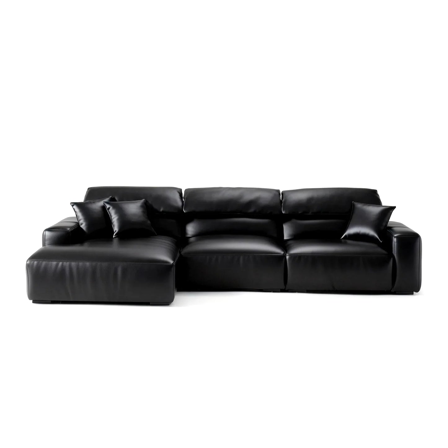Chestnut Brown Leather Sectional