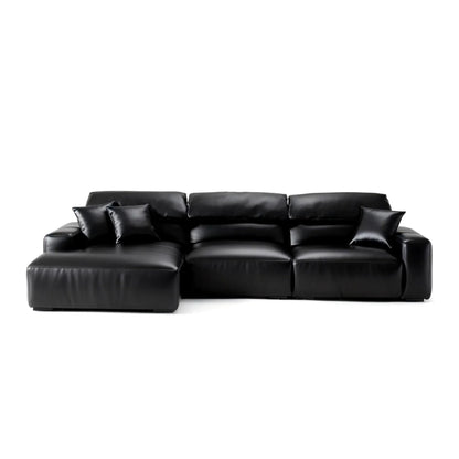 Chestnut Brown Leather Sectional
