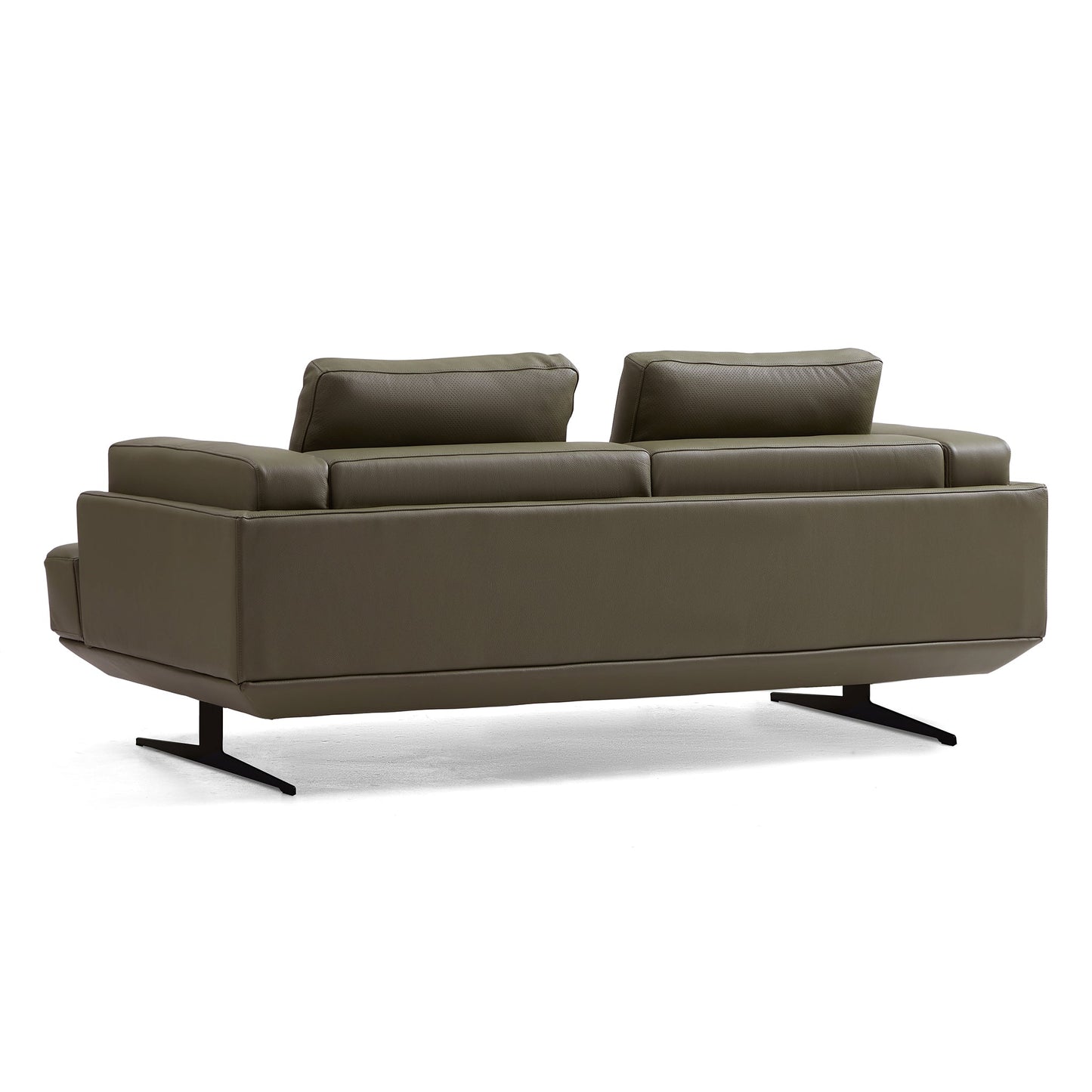 Olivia Top Grain Genuine Leather Sofa Set-Olive