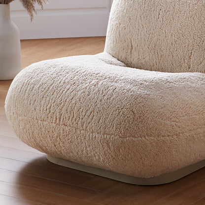 Puff Gray Accent Chair-Beige
