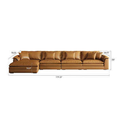 Sandwich Genuine Leather Sofa