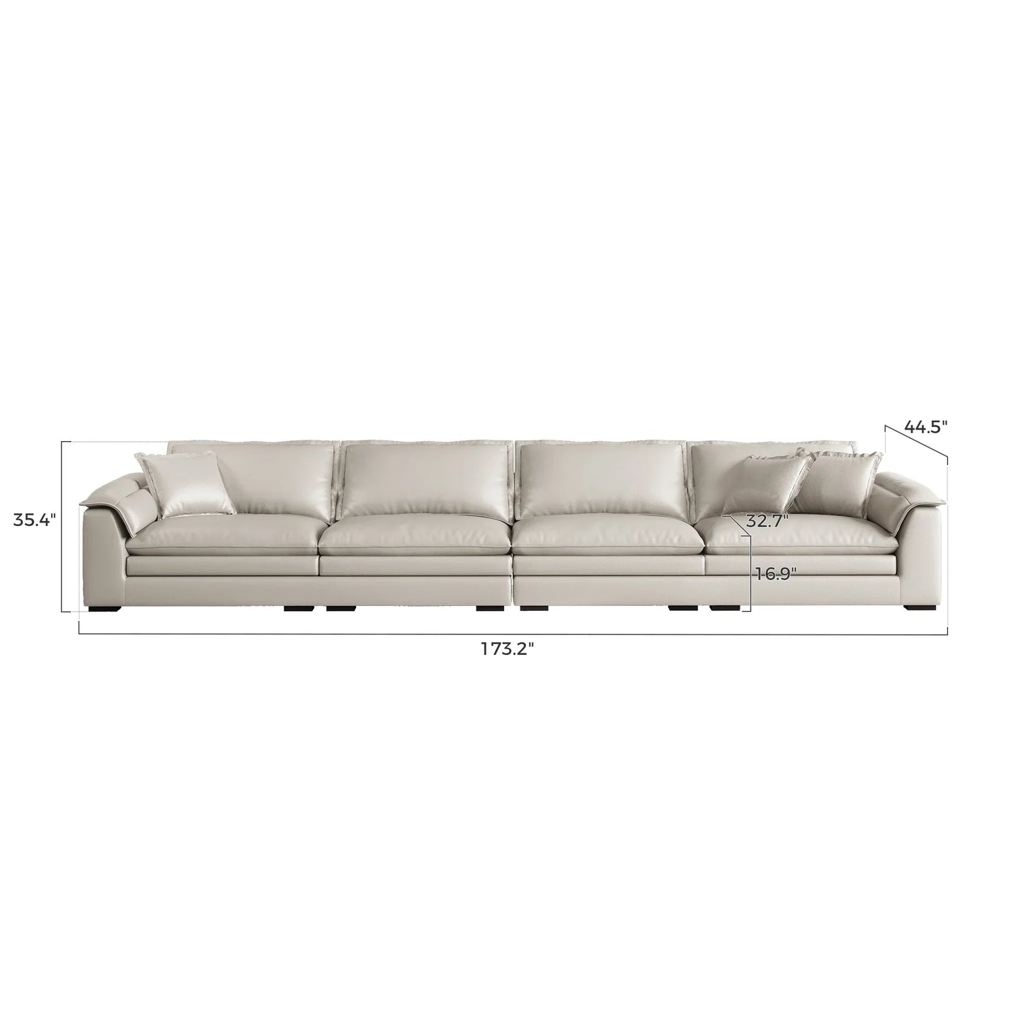 Sandwich Genuine Leather Sofa