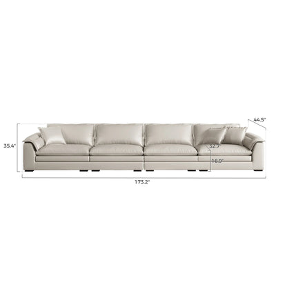 Sandwich Genuine Leather Sofa
