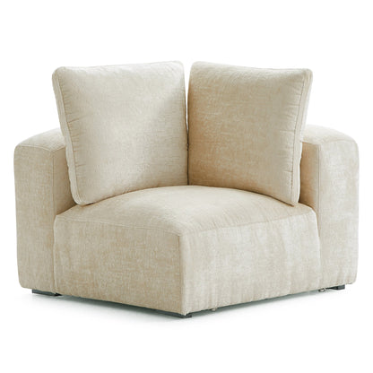 The Empress Camel Corner Sectional Sofa-Beige