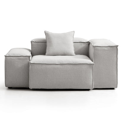 Freedom Modular Khaki Accent Armchair-Gray-Low & High