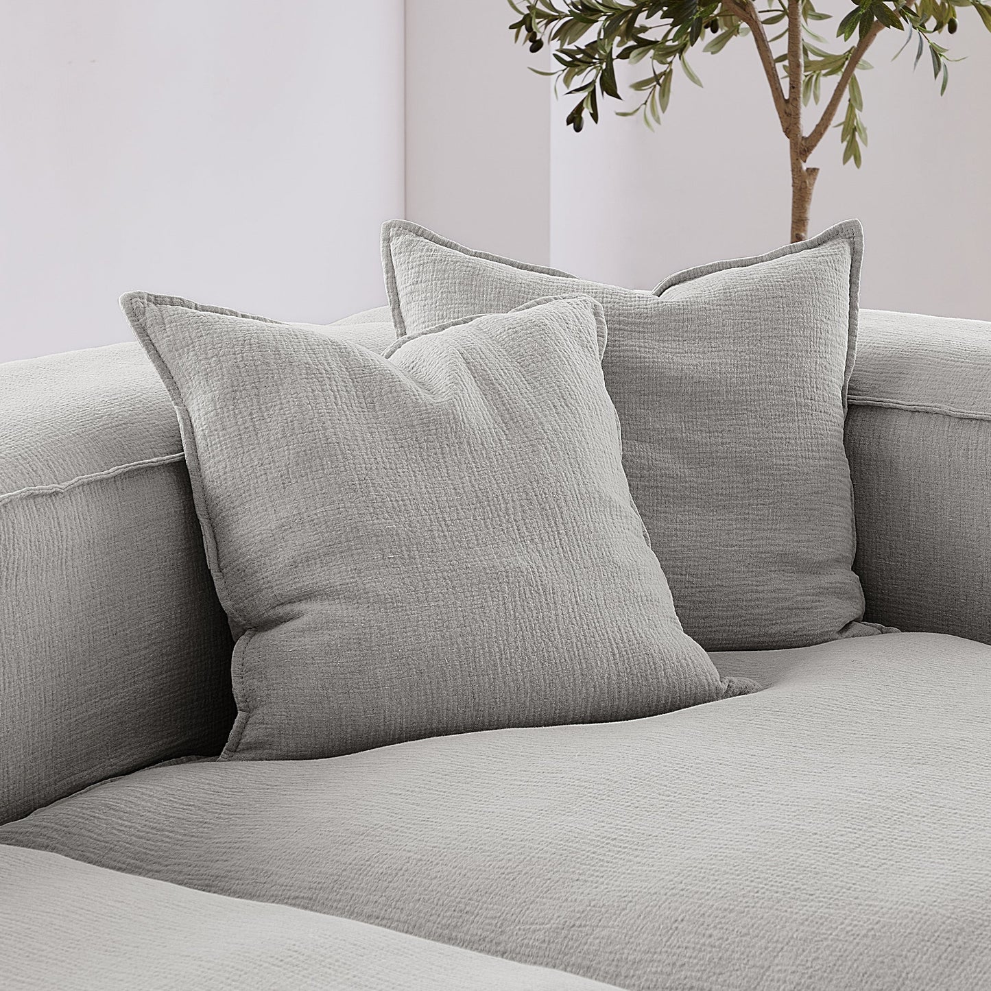 Freedom Modular Khaki Sectional Sofa-Gray