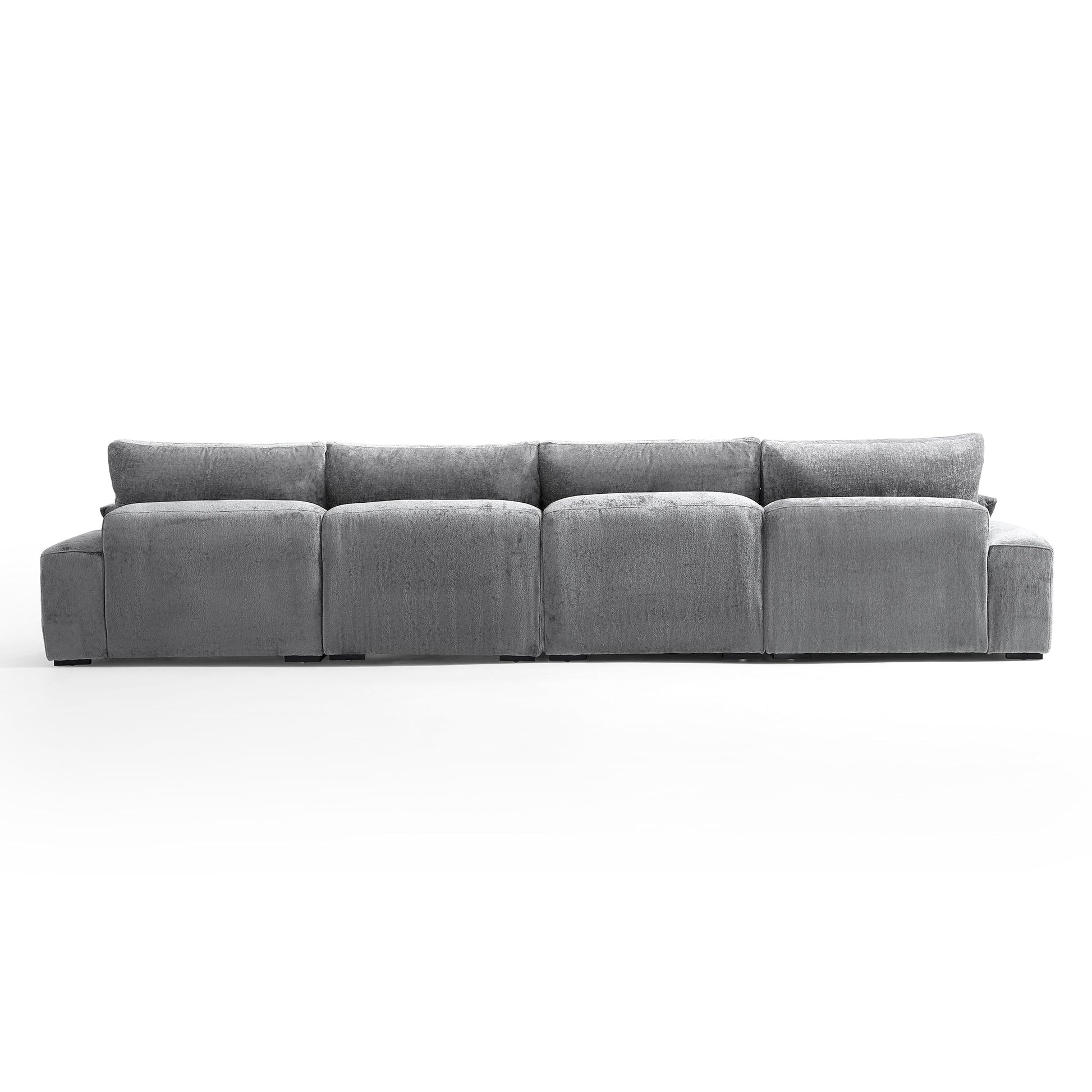 The Empress Navy Blue U Shaped Sectional-Gray