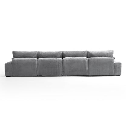The Empress Navy Blue U Shaped Sectional-Gray