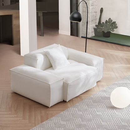 Freedom Modular White Accent Armchair-White