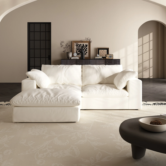 Lunna Modular Sofa and Ottomanwhite / 80 inch sofa & ottoman