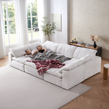 Tender Wabi Sabi Beige Sofa Bed-White