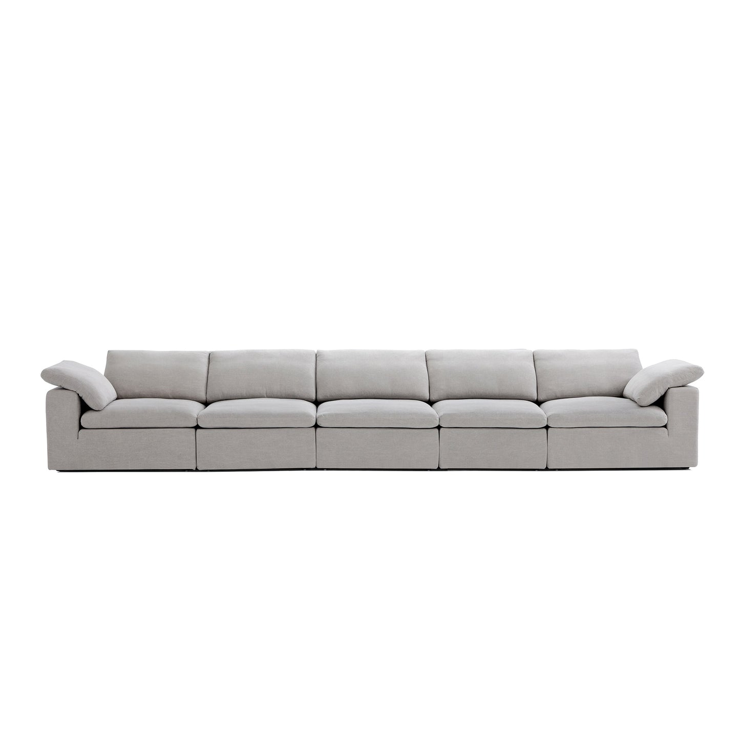 Tender Wabi Sabi Light Gray Sofa-Gray-202.8"