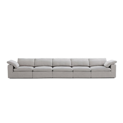 Tender Wabi Sabi Light Gray Sofa-Gray-202.8"