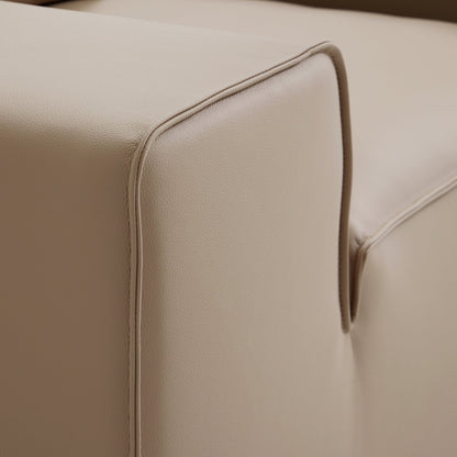 Domus Modular Khaki Leather Armchair-Khaki
