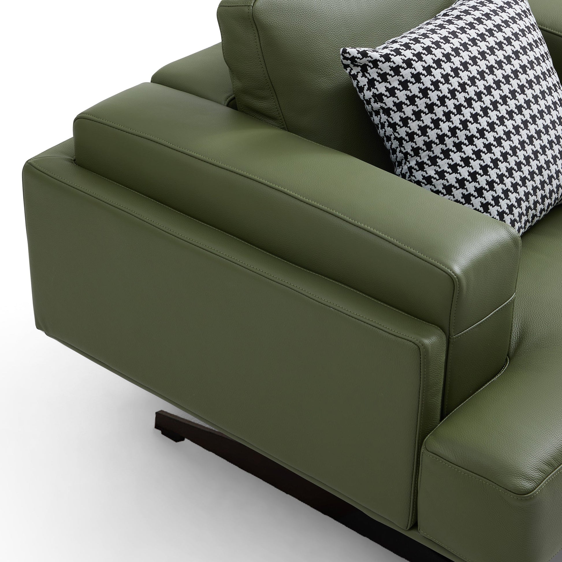 Olivia Top Grain Genuine Leather Armchair-Green