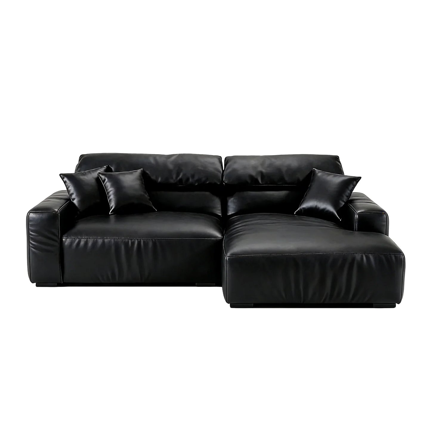 Chestnut Brown Leather Sectional