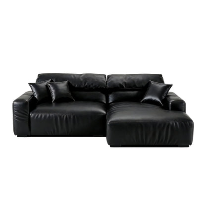 Chestnut Brown Leather Sectional