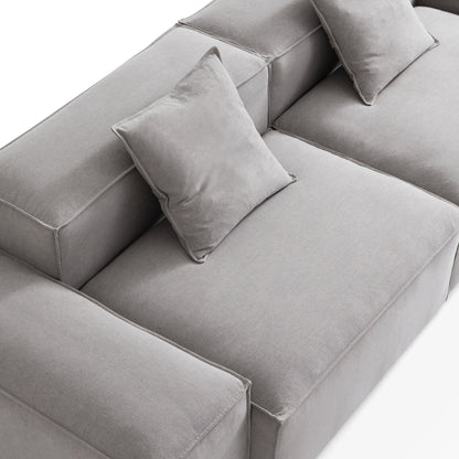 Freedom Modular Beige Sofa with Ottoman