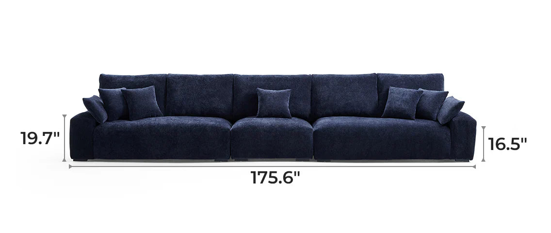 The Empress Navy Blue Sofa Set